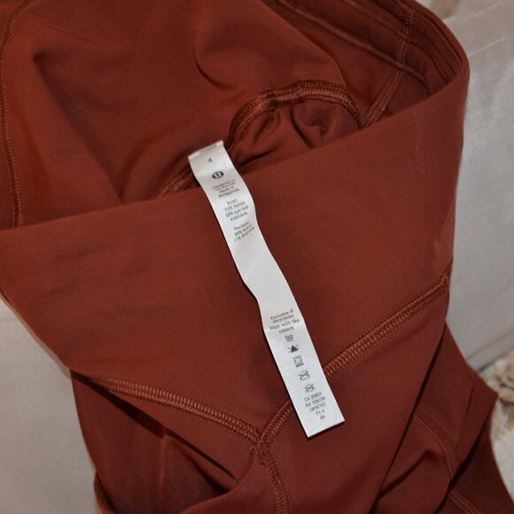 NWT Lululemon Power Thru High-Rise Tight 25" Date Brown Sz 4 - Picture 6 of 9